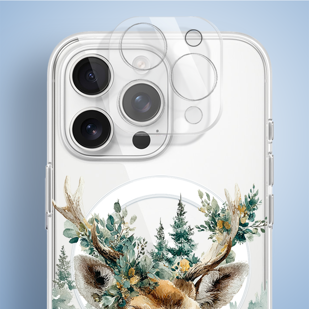 Etui do iPhone 14 Pro z MagSafe, Przytulne święta, Leśny Jelonek, przeźroczyste5