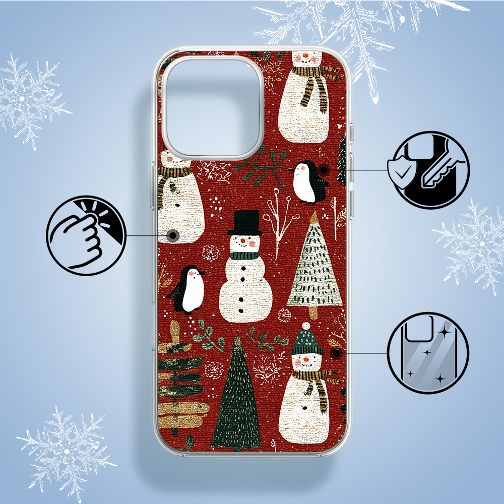 Etui do iPhone 14 Pro z MagSafe, Przytulne święta, Rustykalna świąteczna kraina1