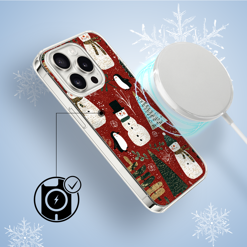 Etui do iPhone 14 Pro z MagSafe, Przytulne święta, Rustykalna świąteczna kraina3
