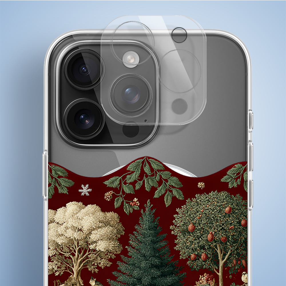Etui do iPhone 14 Pro z MagSafe, Zimowa Magia, Świąteczny las, przeźroczyste5