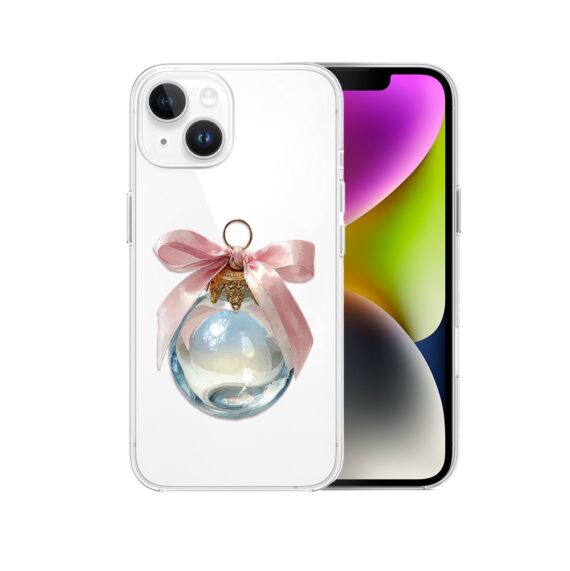 Etui do iPhone 14, Przytulne święta, Kryształowa bombka, przeźroczyste2