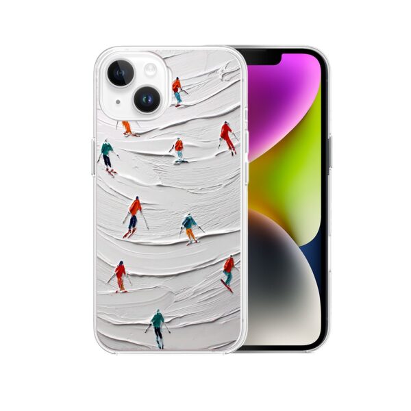 Etui do iPhone 14 Plus, Zimowa Magia, Narciarski obraz