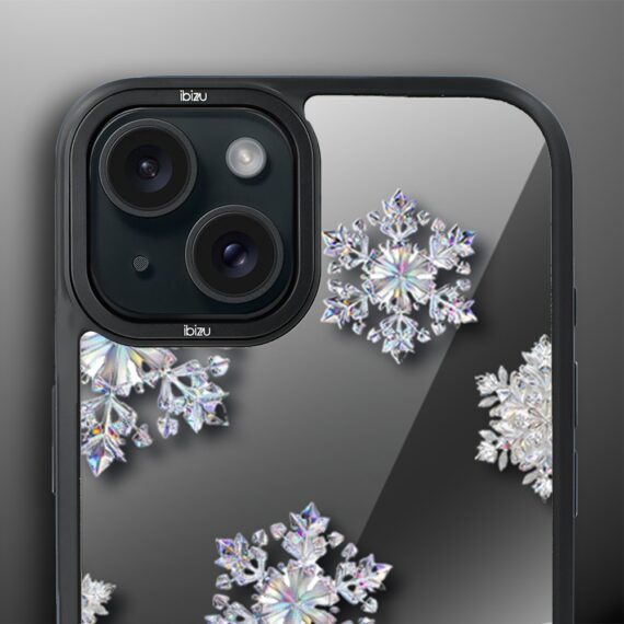 Etui do iPhone 15 Plus IBIZU DropGuard Matt z MagSafe, Zimowa magia, Królewskie płatki śniegu ip 15-5