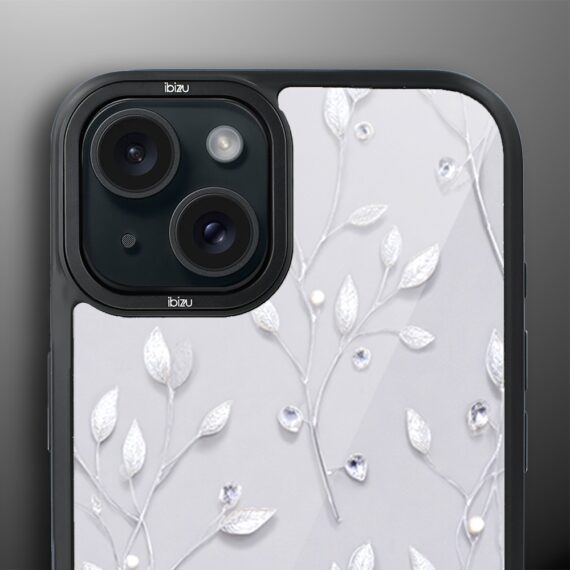 Etui do iPhone 15 Plus IBIZU DropGuard Matt z MagSafe, Zimowa magia, Lodowe kwiaty ip 15-5