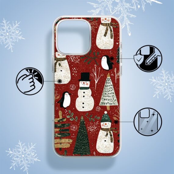 Etui do iPhone 15 Pro Max z MagSafe, Przytulne święta, Rustykalna świąteczna kraina1