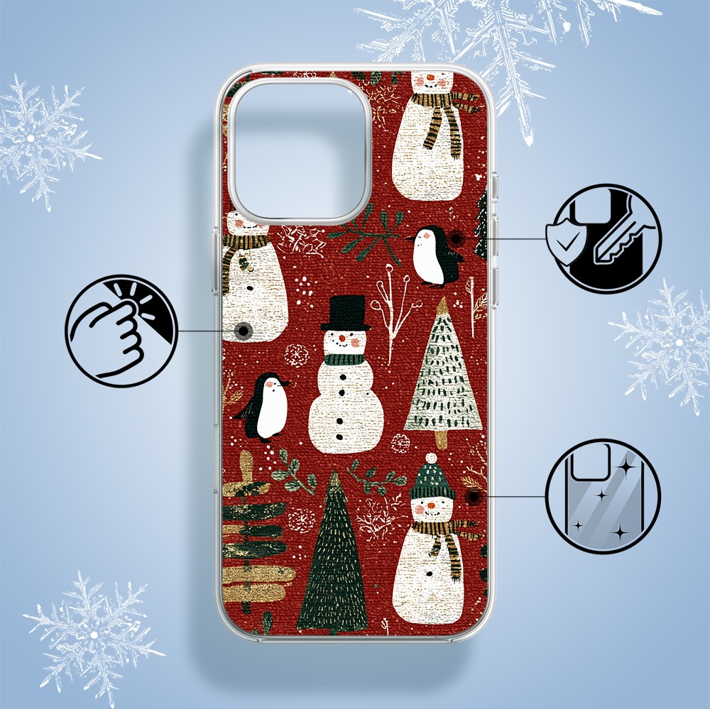 Etui do iPhone 15 Pro Max z MagSafe, Przytulne święta, Rustykalna świąteczna kraina1