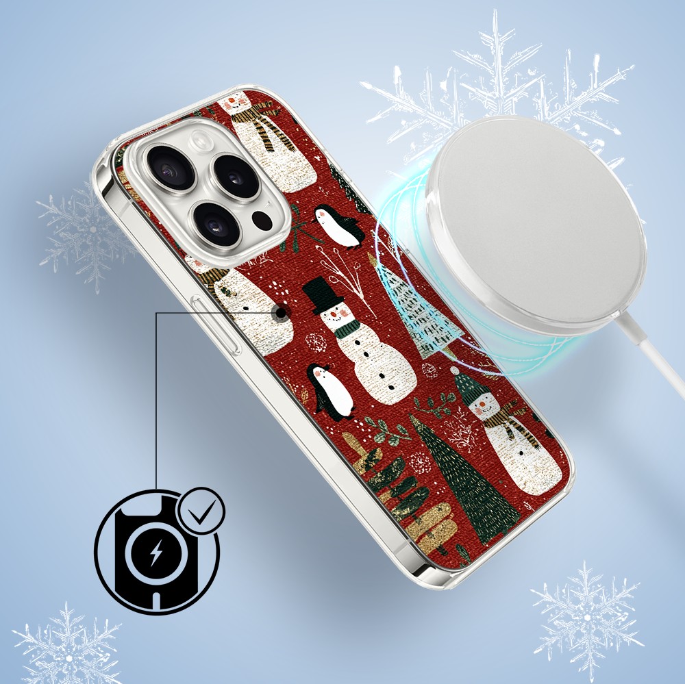 Etui do iPhone 15 Pro Max z MagSafe, Przytulne święta, Rustykalna świąteczna kraina3