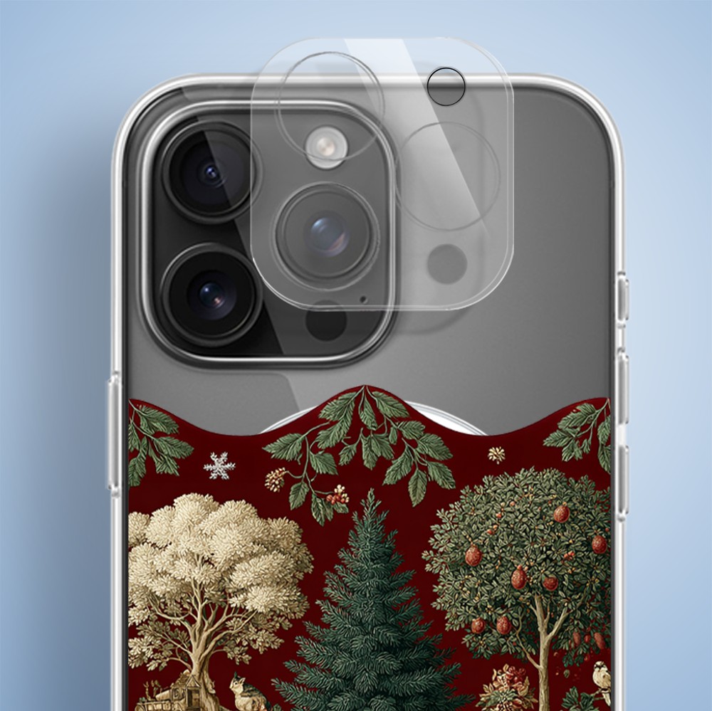 Etui do iPhone 15 Pro Max z MagSafe, Zimowa Magia, Świąteczny las, przeźroczyste5