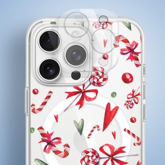 Etui do iPhone 15 Pro Max z MagSafe, cukierki świąteczne, przeźroczyste 15 pro-5