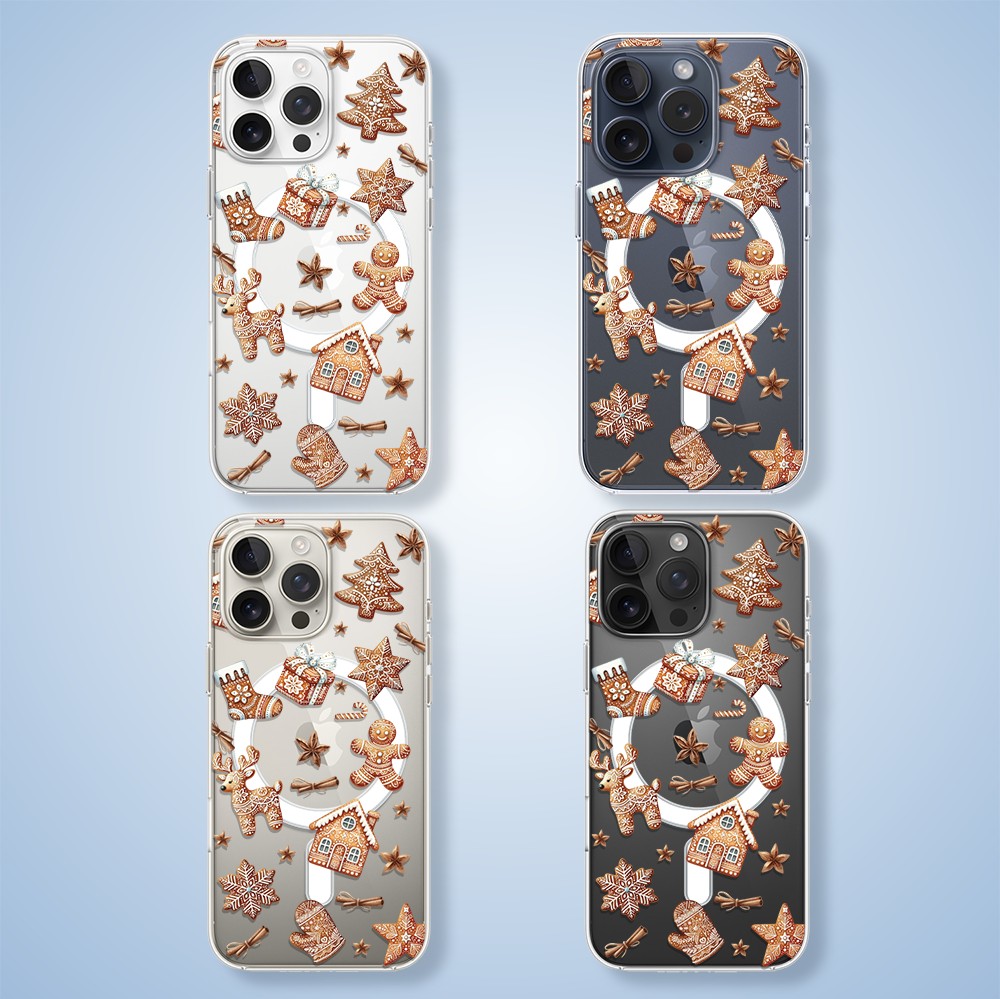 Etui do iPhone 15 Pro Max z MagSafe, magia pierniczków, przeźroczyste 15 pro-2