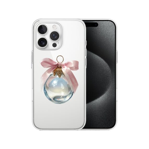 Etui do iPhone 15 Pro, Przytulne święta, Kryształowa bombka, przeźroczyste7