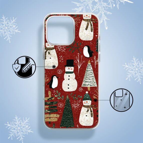 Etui do iPhone 15 Pro, Przytulne święta, Rustykalna świąteczna kraina1