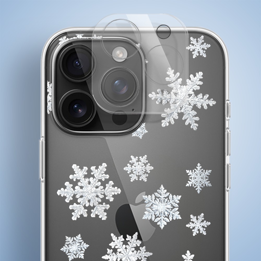 Etui do iPhone 15 Pro, Zimowa Magia, Delikatne płatki śniegu, przeźroczyste5