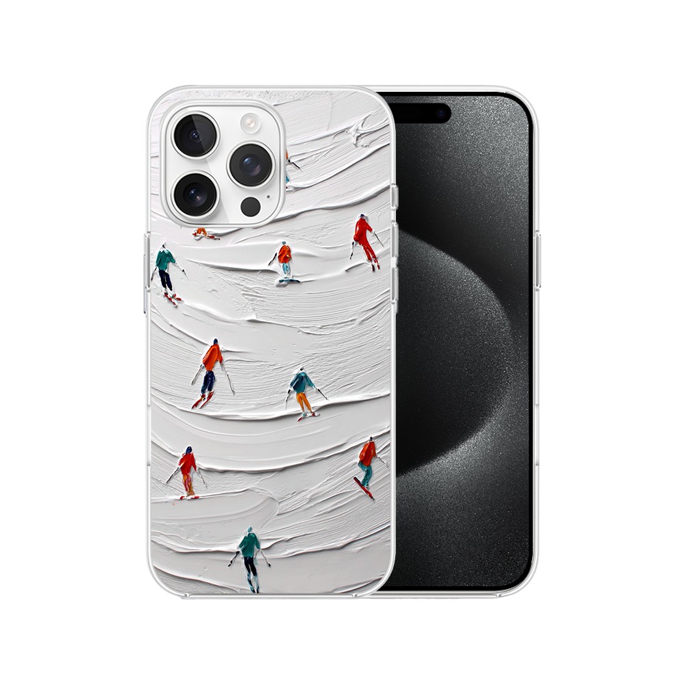 Etui do iPhone 15 Pro, Zimowa Magia, Narciarski obraz
