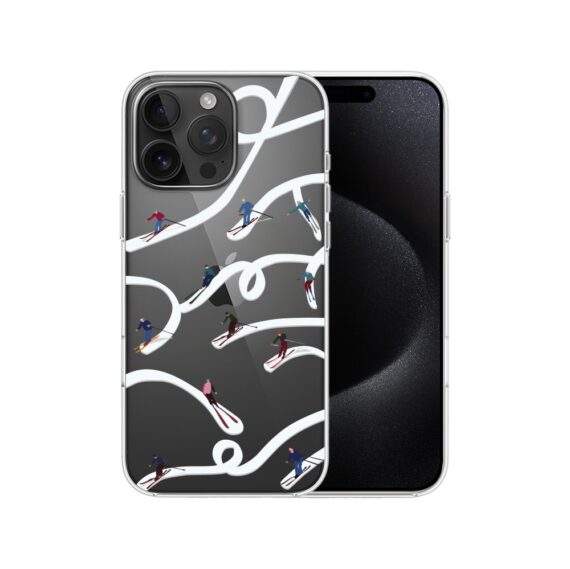 Etui do iPhone 15 Pro, Zimowa Magia, Narciarskie wiraże, przeźroczyste7