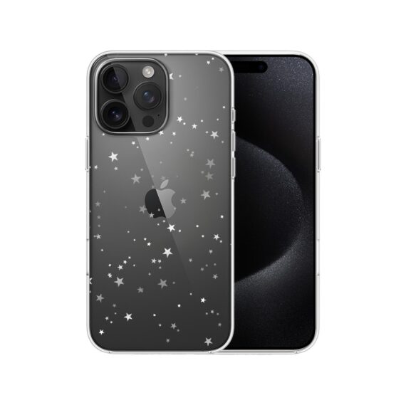 Etui do iPhone 15 Pro, Zimowa Magia, Szampańskie gwiazdki, przeźroczyste7