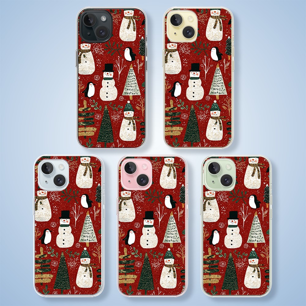 Etui do iPhone 15, Przytulne święta, Rustykalna świąteczna kraina2