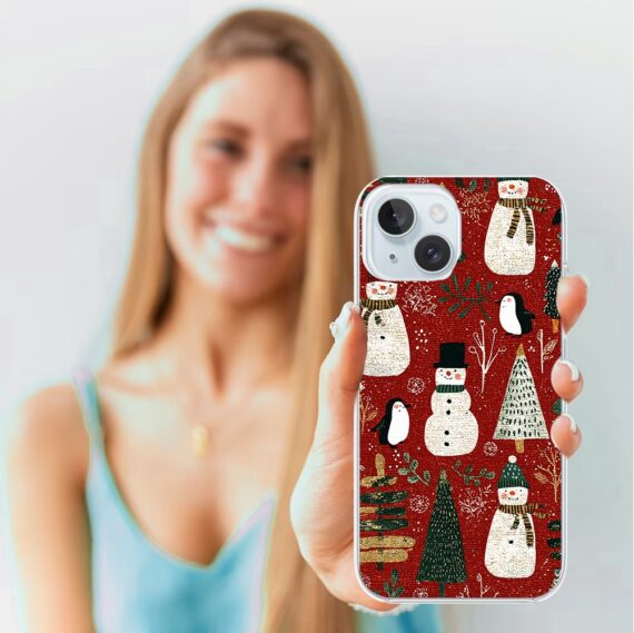 Etui do iPhone 15, Przytulne święta, Rustykalna świąteczna kraina3