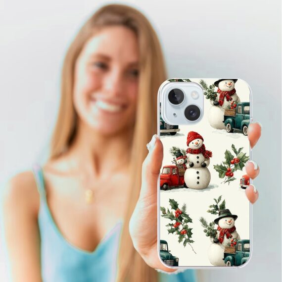 Etui do iPhone 15, Przytulne święta, Zimowe miasteczko2