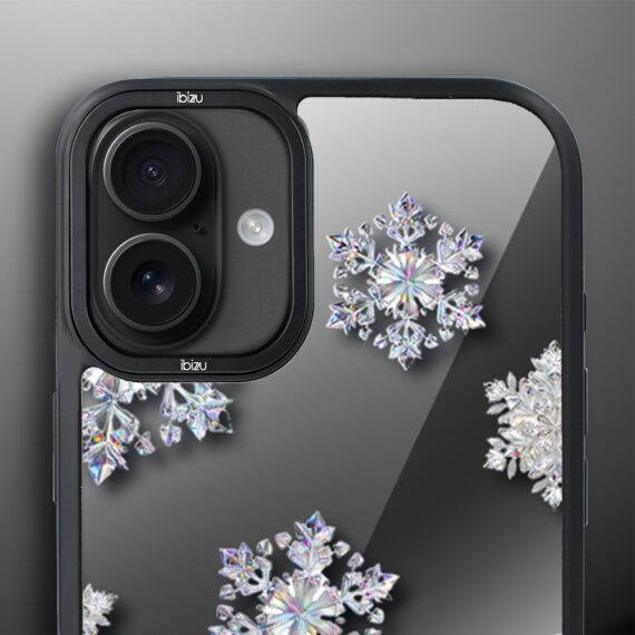 Etui do iPhone 16 Plus IBIZU DropGuard Matt z MagSafe, Zimowa magia, Królewskie płatki śniegu ip 16-5