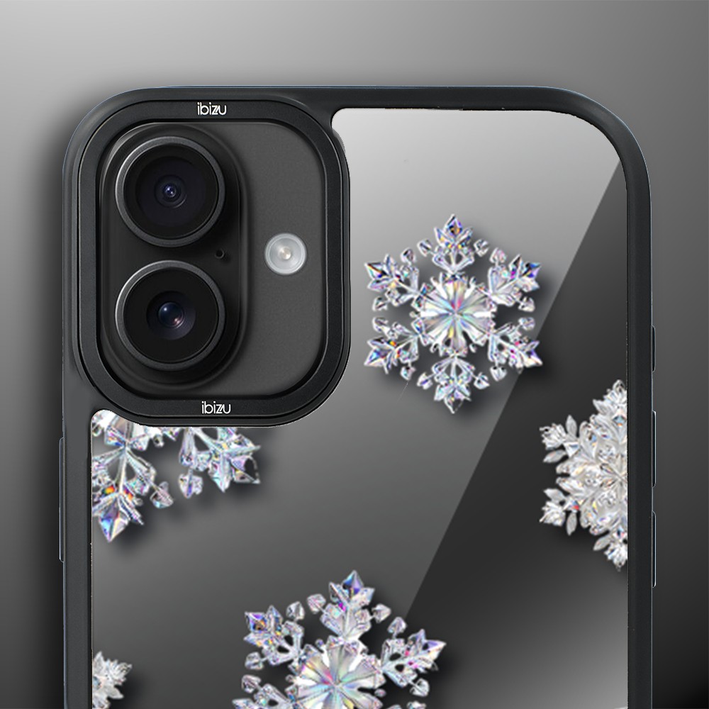 Etui do iPhone 16 Plus IBIZU DropGuard Matt z MagSafe, Zimowa magia, Królewskie płatki śniegu ip 16-5