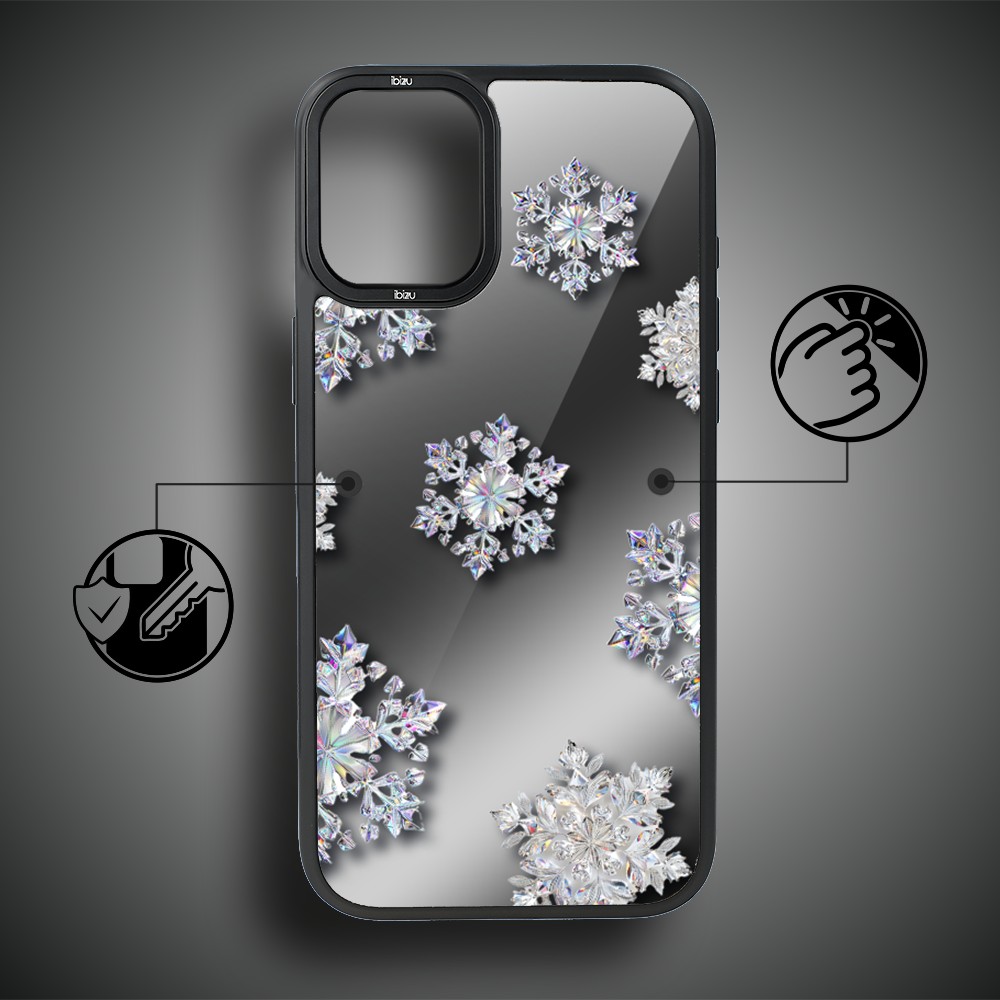 Etui do iPhone 16 Plus IBIZU DropGuard Matt z MagSafe, Zimowa magia, Królewskie płatki śniegu ip 16-7