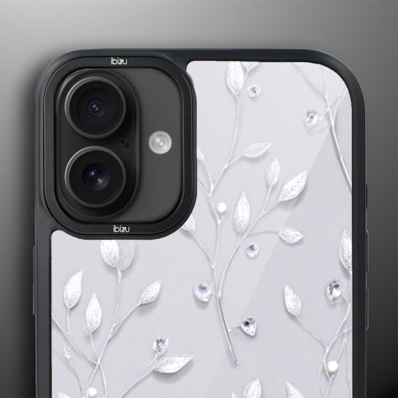 Etui do iPhone 16 Plus IBIZU DropGuard Matt z MagSafe, Zimowa magia, Lodowe kwiaty ip 16-5