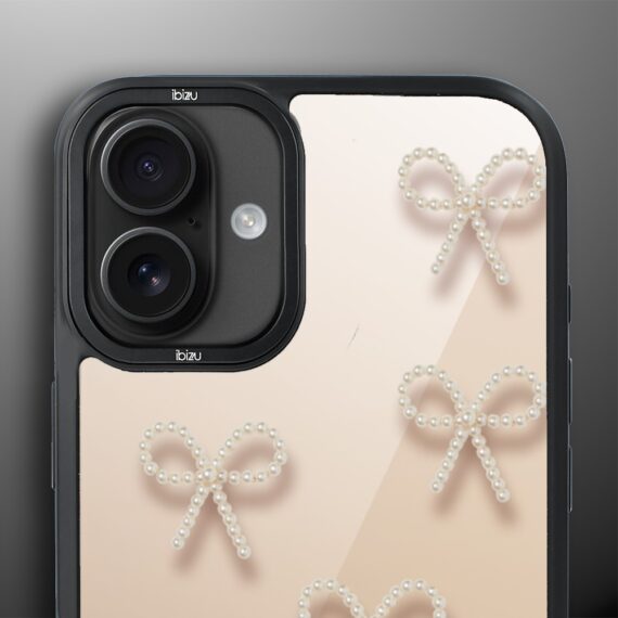 Etui do iPhone 16 Plus IBIZU DropGuard Matt z MagSafe, Zimowa magia, Perłowe kokardki ip 16-5