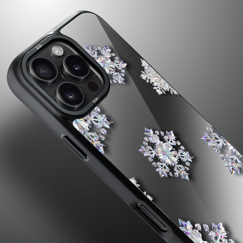 Etui do iPhone 16 Pro Max IBIZU DropGuard Matt z MagSafe, Zimowa magia, Królewskie płatki śniegu ip 16 pro-2