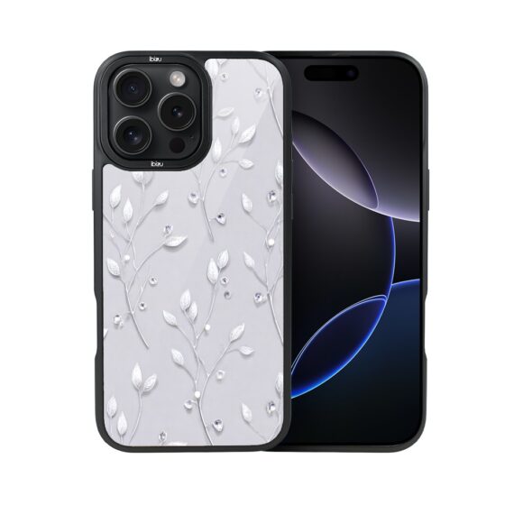 Etui do iPhone 16 Pro Max IBIZU DropGuard Matt z MagSafe, Zimowa magia, Lodowe kwiaty ip 16 pro