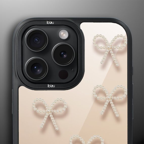 Etui do iPhone 16 Pro Max IBIZU DropGuard Matt z MagSafe, Zimowa magia, Perłowe kokardki ip 16 pro-5