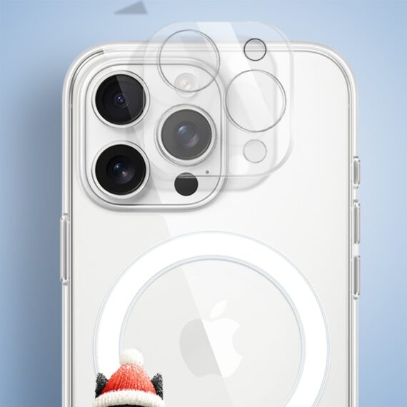 Etui do iPhone 16 Pro Max z MagSafe, Przytulne święta, Kot przebrany za elfa, przeźroczyste 16 pro-5