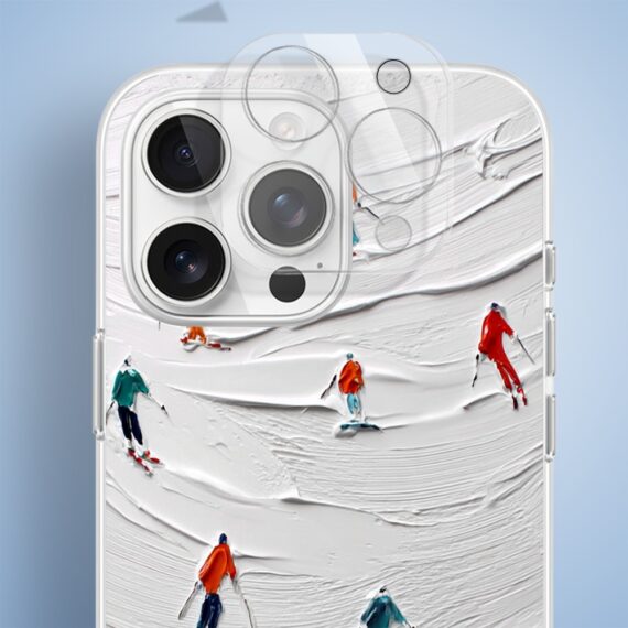 Etui do iPhone 16 Pro Max z MagSafe, Zimowa Magia, Narciarski obraz, przeźroczyste 16 pro-5