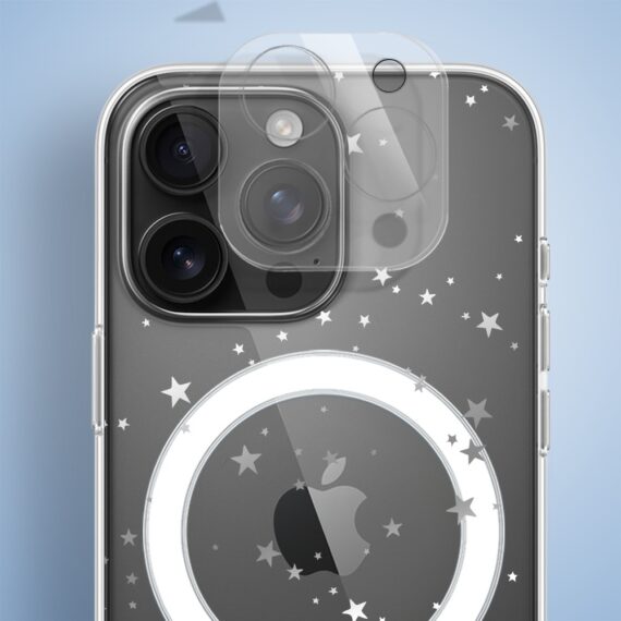 Etui do iPhone 16 Pro Max z MagSafe, Zimowa Magia, Szampańskie gwiazdki, przeźroczyste 16 pro-5