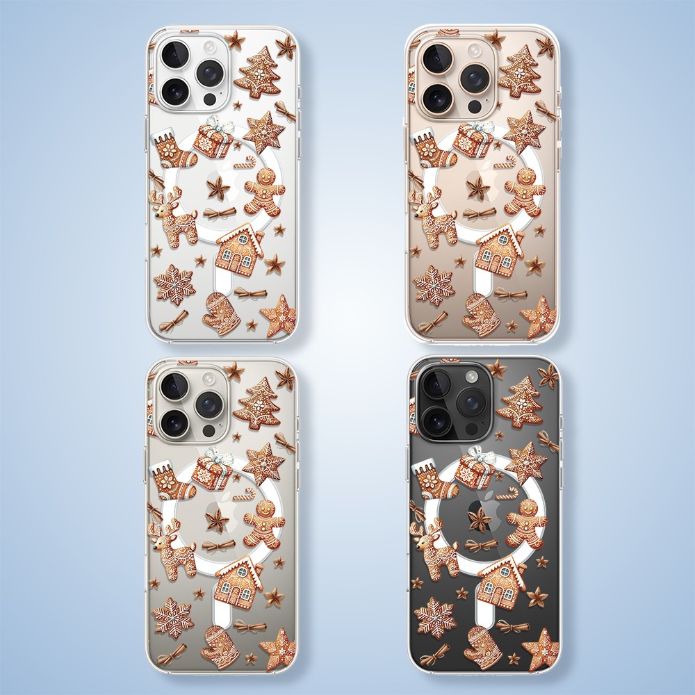 Etui do iPhone 16 Pro Max z MagSafe, magia pierniczków, przeźroczyste 16 pro-2