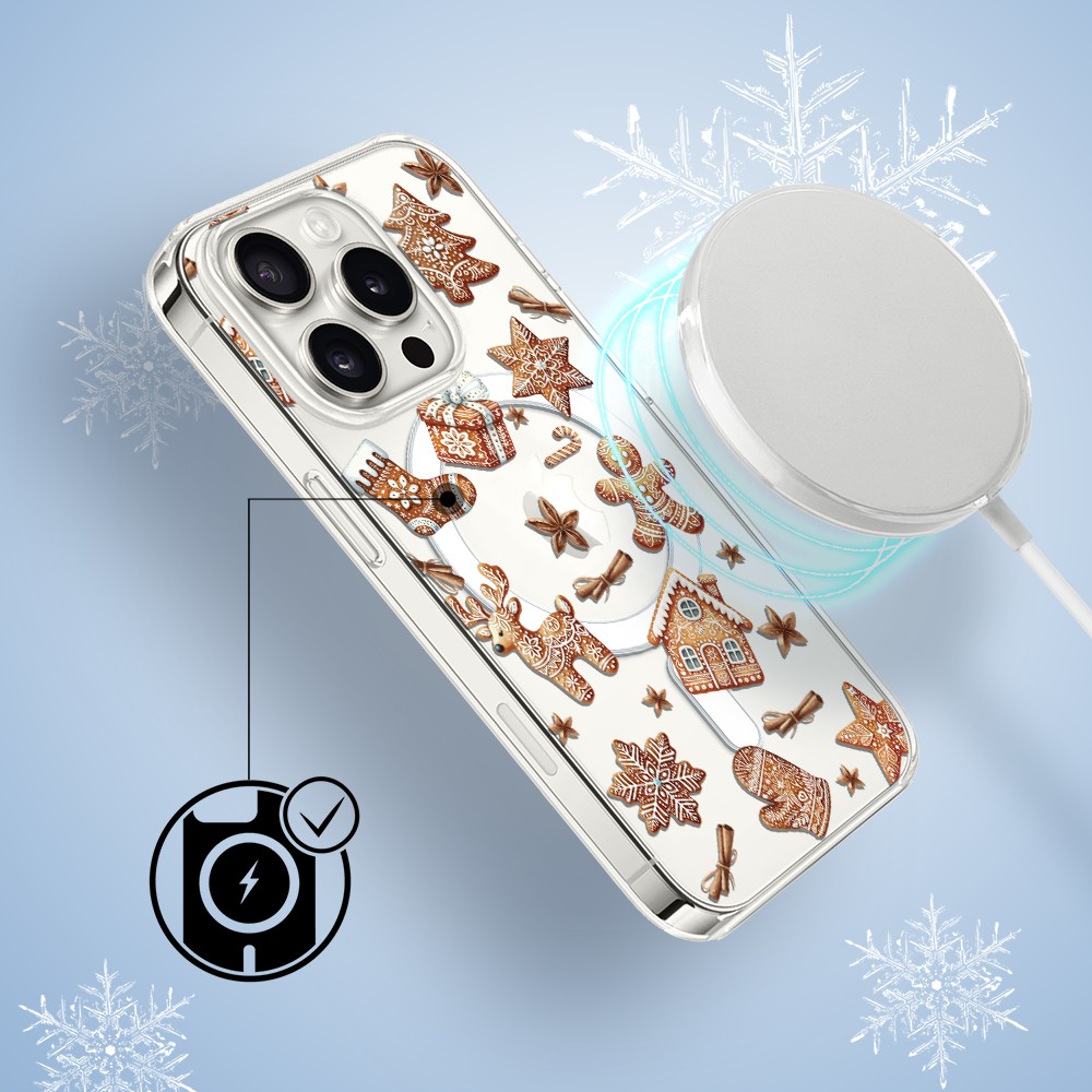 Etui do iPhone 16 Pro Max z MagSafe, magia pierniczków, przeźroczyste 16 pro-3