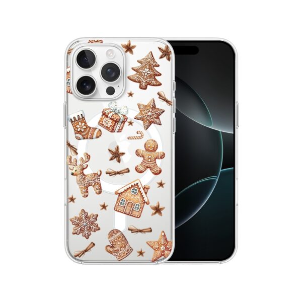 Etui do iPhone 16 Pro Max z MagSafe, magia pierniczków, przeźroczyste 16 pro