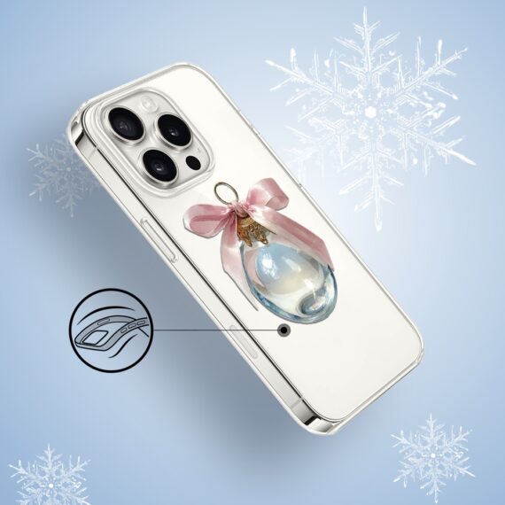 Etui do iPhone 16 Pro, Przytulne święta, Kryształowa bombka, przeźroczyste3