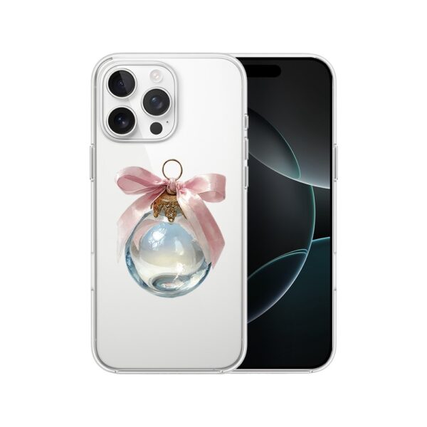 Etui do iPhone 16 Pro Max, Przytulne święta, Kryształowa bombka, przeźroczyste
