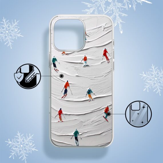 Etui do iPhone 16 Pro, Zimowa Magia, Narciarski obraz1