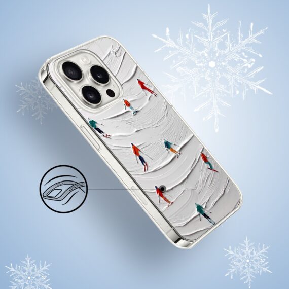 Etui do iPhone 16 Pro, Zimowa Magia, Narciarski obraz3