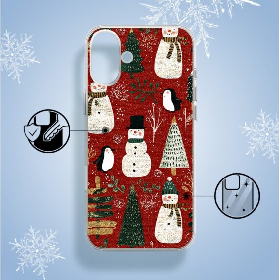Etui do iPhone 16, Przytulne święta, Rustykalna świąteczna kraina2