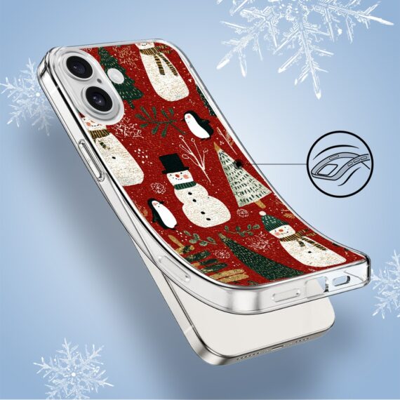 Etui do iPhone 16, Przytulne święta, Rustykalna świąteczna kraina4