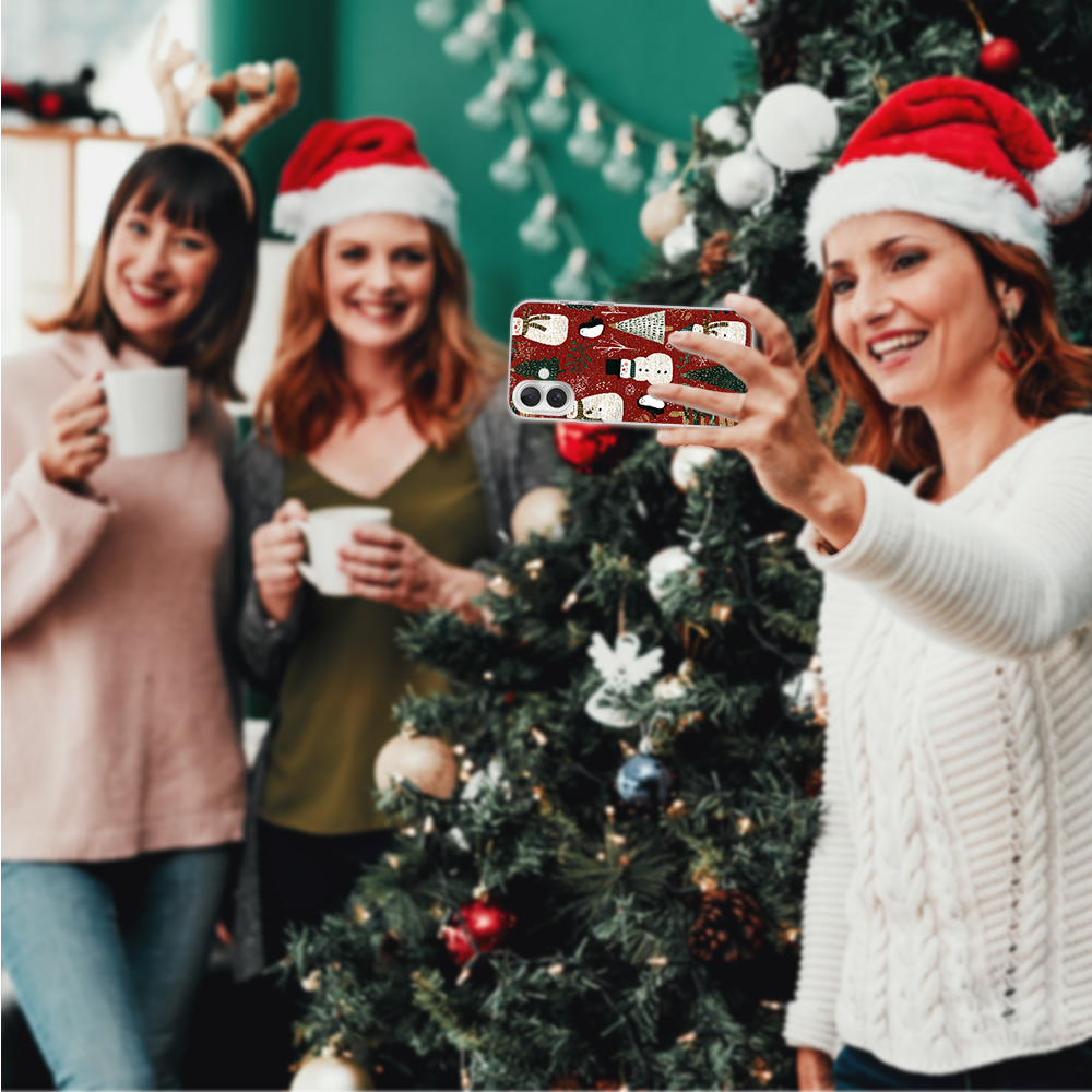 Etui do iPhone 16, Przytulne święta, Rustykalna świąteczna kraina6