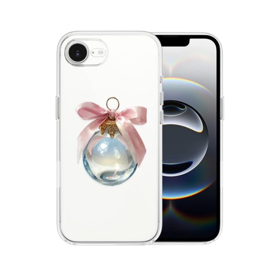 Etui do iPhone 16e, Przytulne święta, Kryształowa bombka, przeźroczyste (5)