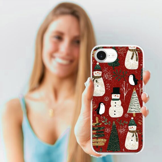 Etui do iPhone 16e, Przytulne święta, Rustykalna świąteczna kraina (4)