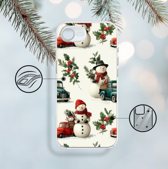 Etui do iPhone 16e, Przytulne święta, Zimowe miasteczko (1)