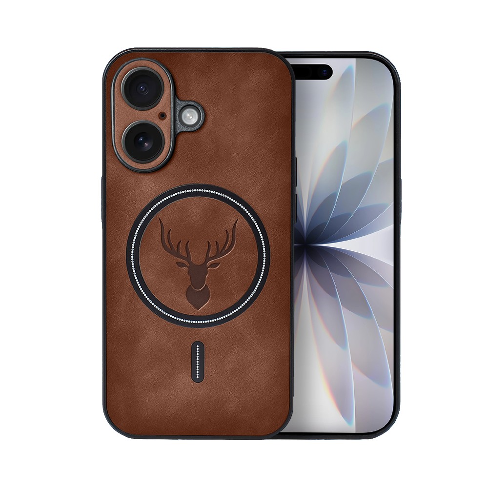 Etui do iPhone 17 Alcantara MagSafe Cover, przyjemne w dotyku, brązowe