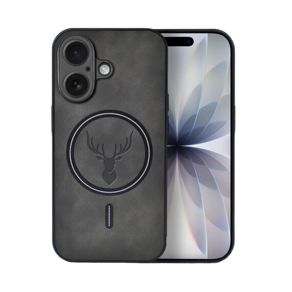 Etui do iPhone 17 Alcantara MagSafe Cover, przyjemne w dotyku, czarne (6)