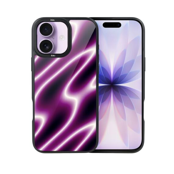 Etui do iPhone 17 BIZU DropGuard Matt z MagSafe, Twilight Dreams, Neonowa fala7